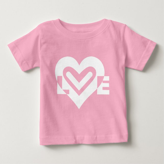T-shirt Pour Bébé Amour en blanc (Devant)