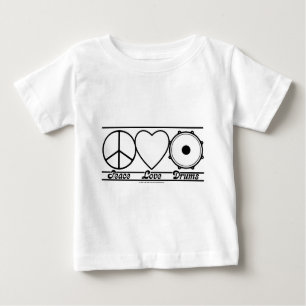 T-shirt Pour Bébé Amour et tambours de paix