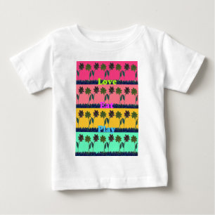 T-shirt Pour Bébé Amour Manger Jouer Impression d'art