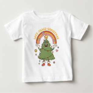 T-shirt Pour Bébé Amour, Paix, Noël - Un Super Vacances