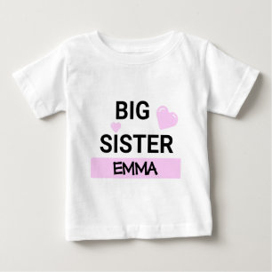 T-shirt Pour Bébé Amour personnalisé de grande sœur