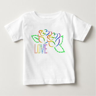 T-shirt Pour Bébé Amour Rose arc-en-ciel