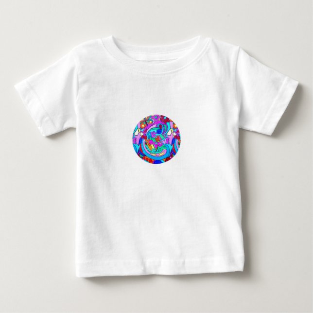 T-shirt Pour Bébé amour super rétro 70 (Devant)