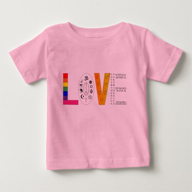 T-shirt Pour Bébé Amour universel (Devant)