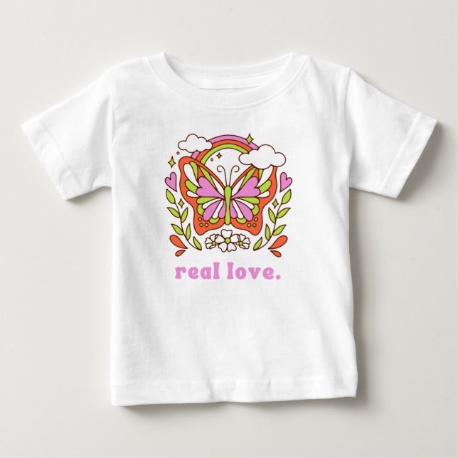 T-shirt Pour Bébé Amour véritable  (Devant)