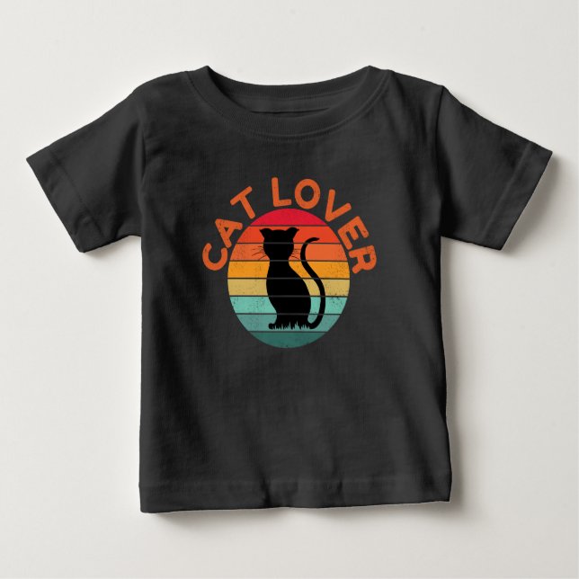 T-SHIRT POUR BÉBÉ AMOUREUX DE CHATS (Devant)