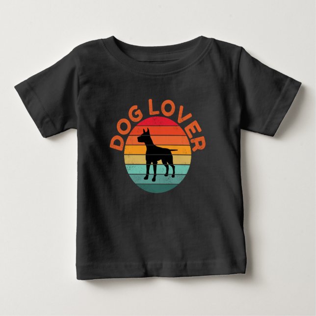 T-SHIRT POUR BÉBÉ AMOUREUX DE CHIEN (Devant)