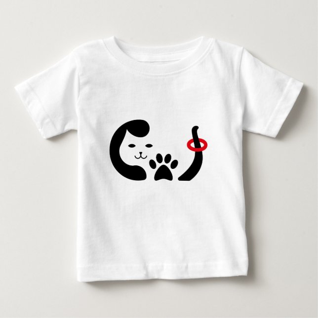 T-shirt Pour Bébé Amoureux des animaux se sentant (Devant)
