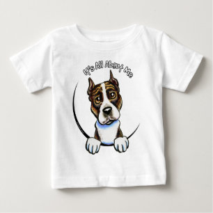 T-shirt Pour Bébé AmStaff Brindle IAAM