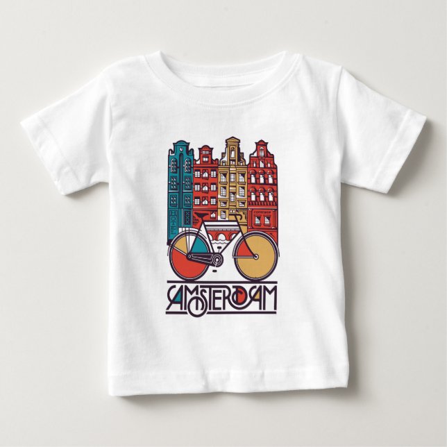T-shirt Pour Bébé Amsterdam (Devant)