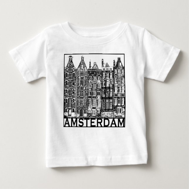 T-shirt Pour Bébé Amsterdam (Devant)