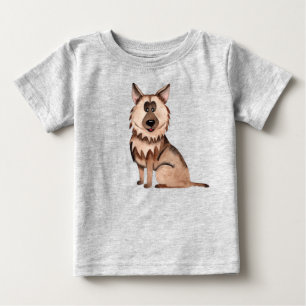 T-shirt Pour Bébé Amusant berger allemand chiot chien animal