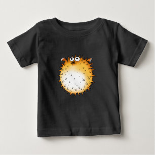 T-shirt Pour Bébé Amusant dessin animé Puffer Poisson Design