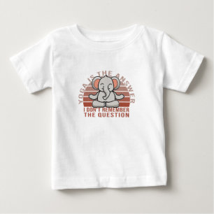 T-shirt Pour Bébé Amusant éléphant mignon faisant du yoga. drôle de 