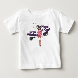 T-shirt Pour Bébé Amusant Halloween sorcière T-shirt bébé