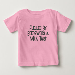 T-shirt Pour Bébé Amusant Sud-Africain Alimenté Par Boerwors