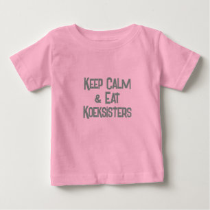 T-shirt Pour Bébé Amusant Sud-Africain Garder le calme et mangerSoeu