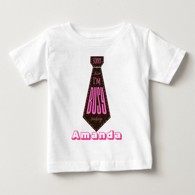 T-shirt Pour Bébé Amusant Super Cravate (Devant)