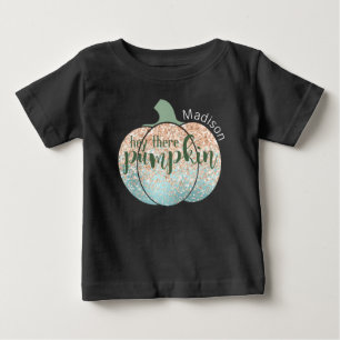T-shirt Pour Bébé Amusante Fête d'Halloween Paillettes Salut toi Cit