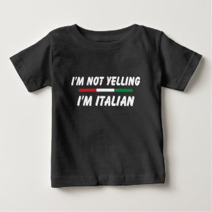 T-shirt Pour Bébé Amusante Plaisanterie Italienne, Famille Italienne