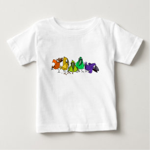 T-shirt Pour Bébé Amusants Oiseaux Joyeux T-shirt bébé - Peinture