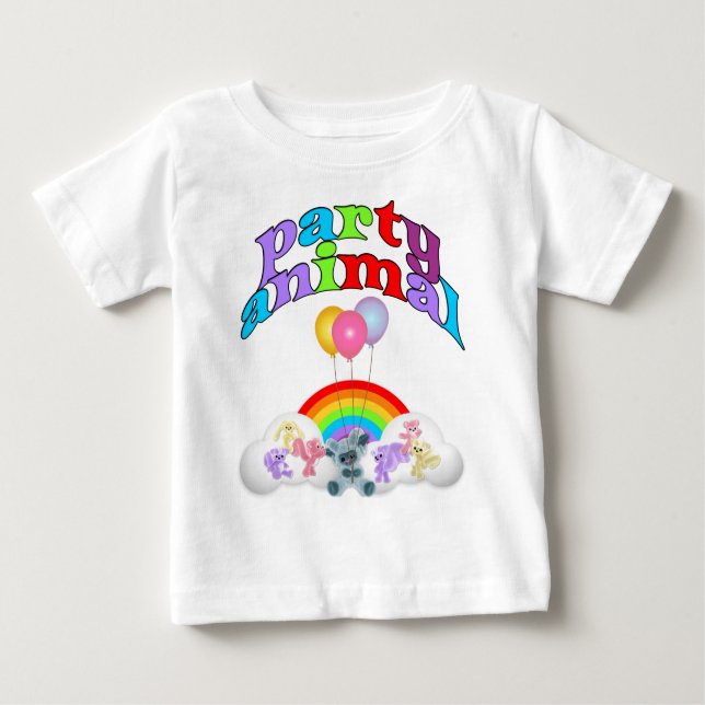 T-shirt Pour Bébé Amusement animal de fête (Devant)