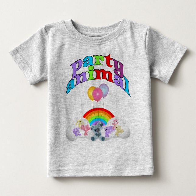 T-shirt Pour Bébé Amusement animal de fête (Devant)