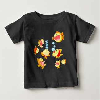 T-shirt Pour Bébé Amusez-vous dans la bande dessinée Fish Tank Baby