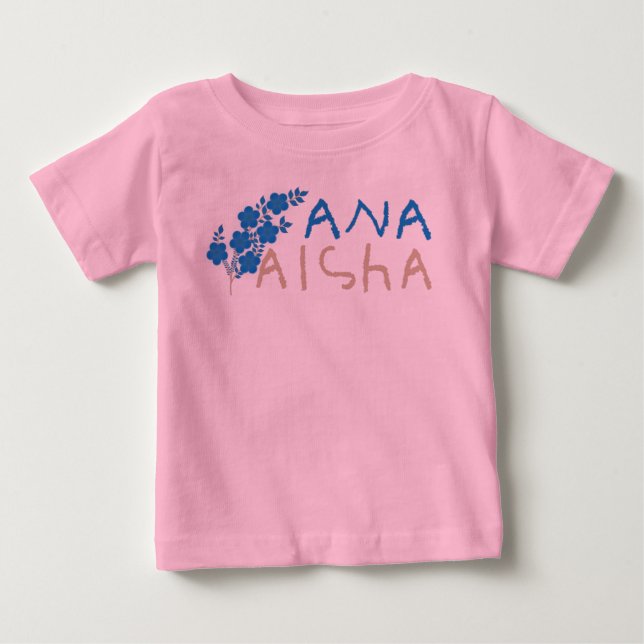T-SHIRT POUR BÉBÉ ANA AISHA. (Devant)