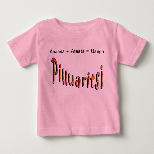 T-shirt Pour Bébé Anaana + Ataata = Uanga Groenland (Devant)