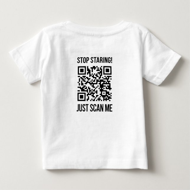 T-shirt Pour Bébé Analyser mon code QR pour un démarrage motivant (Dos)