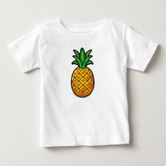 T-shirt Pour Bébé Ananas tropical : Saveur de l'été (Devant)