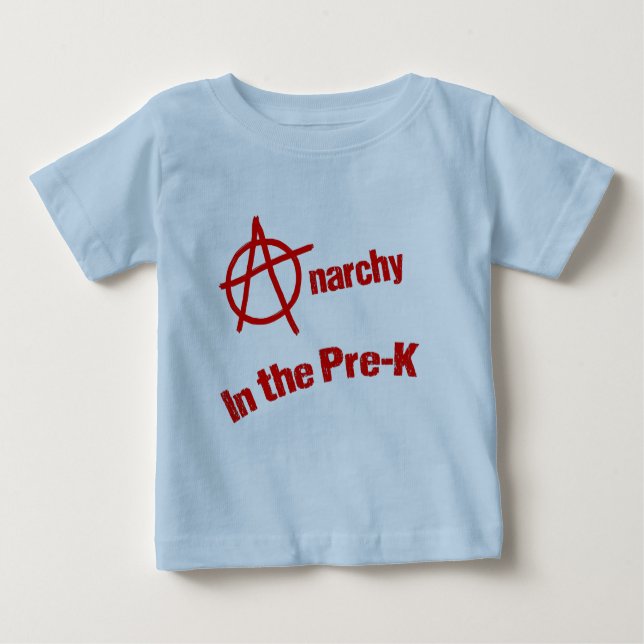 T-shirt Pour Bébé Anarchie dans le Pre-K (Devant)