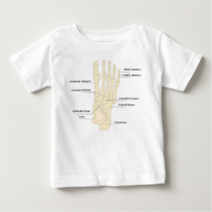 T-shirt Pour Bébé Anatomie des os de pieds