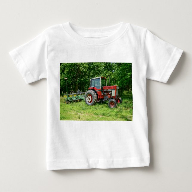 T-shirt Pour Bébé Ancien tracteur international (Devant)