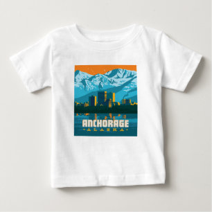 T-shirt Pour Bébé Ancrage, Alaska