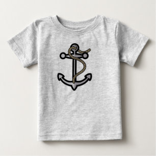 T-shirt Pour Bébé Ancre grise