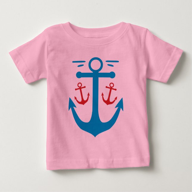 T-shirt Pour Bébé Ancre vintage (Devant)