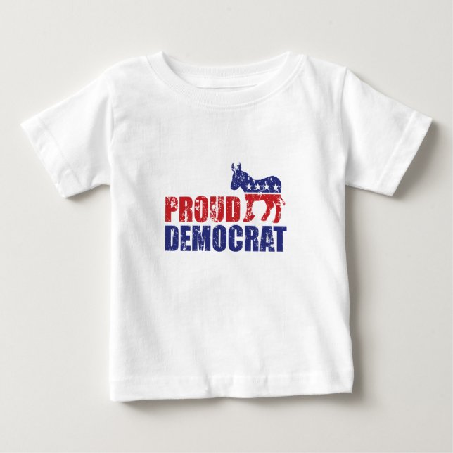 T-shirt Pour Bébé Âne fier de Démocrate affligé (Devant)