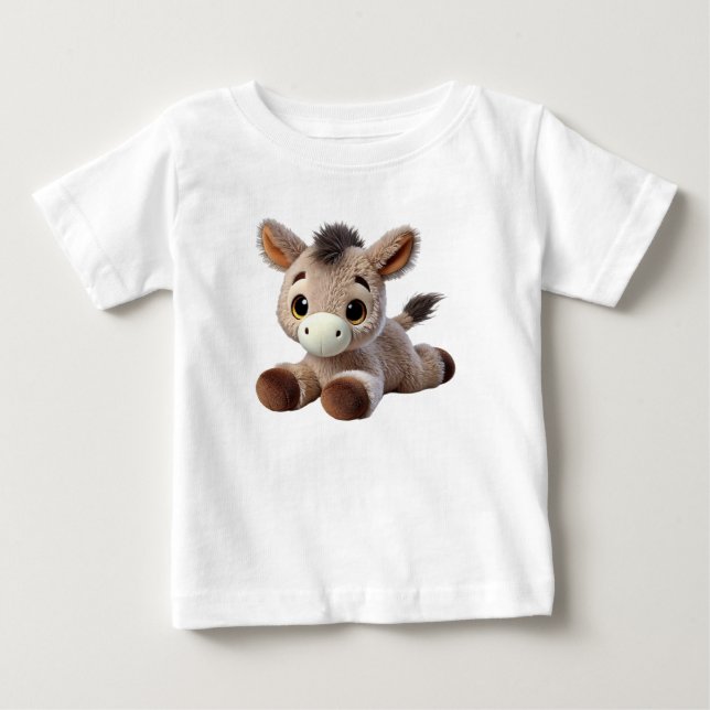 T-shirt Pour Bébé Âne mignon (Devant)