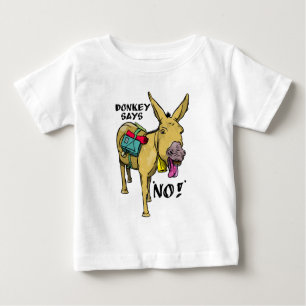 T-shirt Pour Bébé Âne têtu Mule drôle