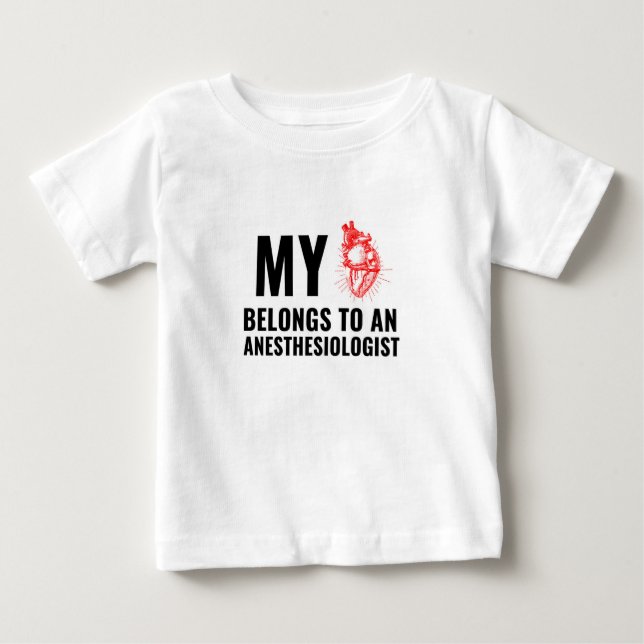 T-shirt Pour Bébé Anesthésiste coeur drôle (Devant)