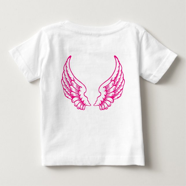T-shirt Pour Bébé Ange Ailes Bébé T-shirt rose (Dos)