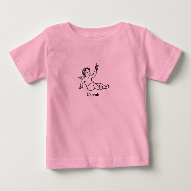 T-shirt Pour Bébé Ange d'ange avec la fleur (Devant)