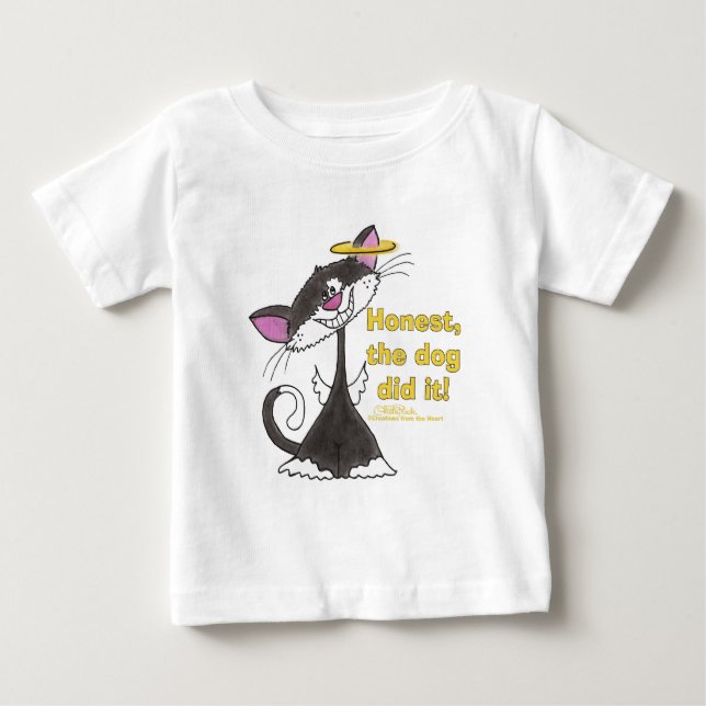 T-shirt Pour Bébé Ange de chat (Devant)