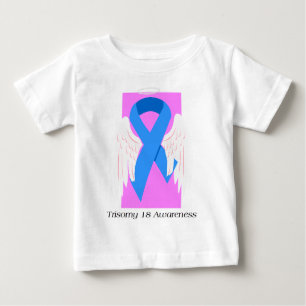 T-shirt Pour Bébé Ange de fille de la trisomie 18