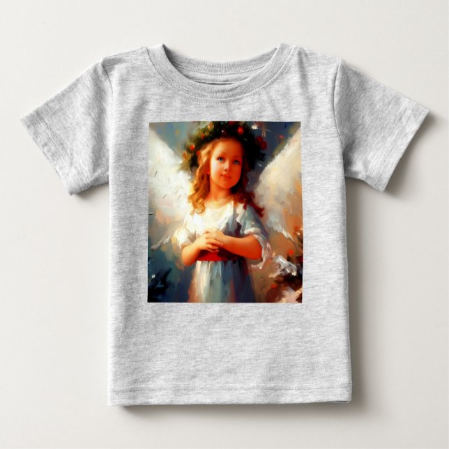T-shirt Pour Bébé Ange de Noël 1 (Devant)