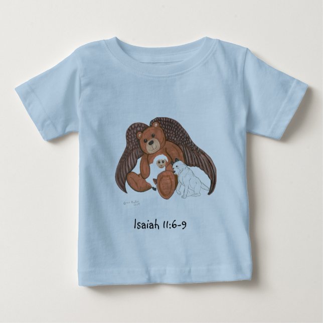 T-shirt Pour Bébé Ange de nounours (Devant)