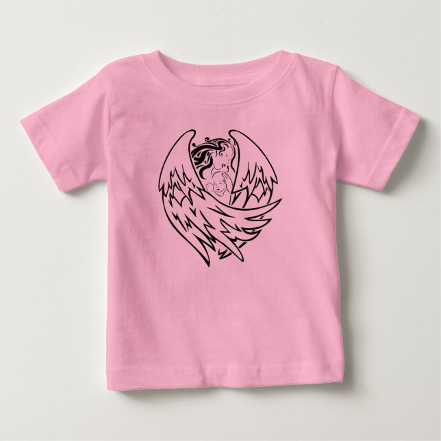 T-shirt Pour Bébé Ange gardien (Devant)