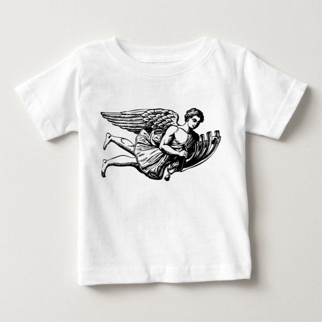 T-shirt Pour Bébé Ange musical volant (Devant)